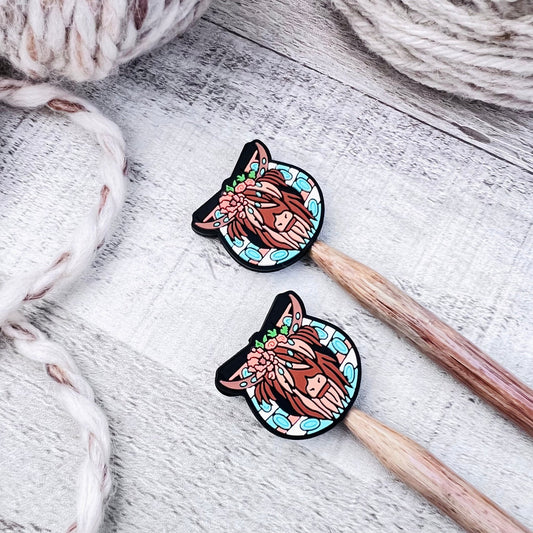 Lucky Yak Stitch Stoppers Knitting Needle Point Protectors - The Desert Stream Stitch
