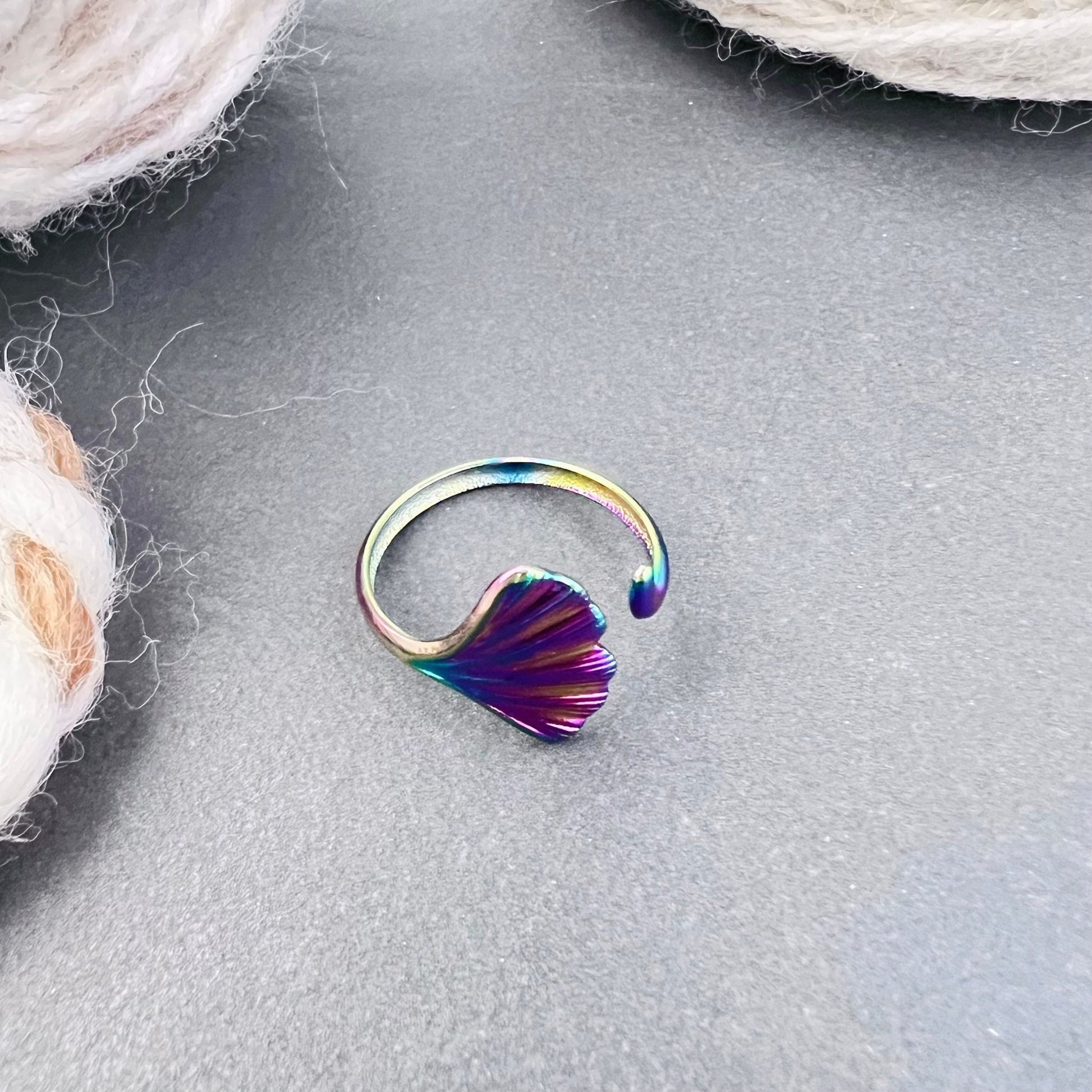 Mermaid Tail Adjustable Tension Ring - The Desert Stream Stitch