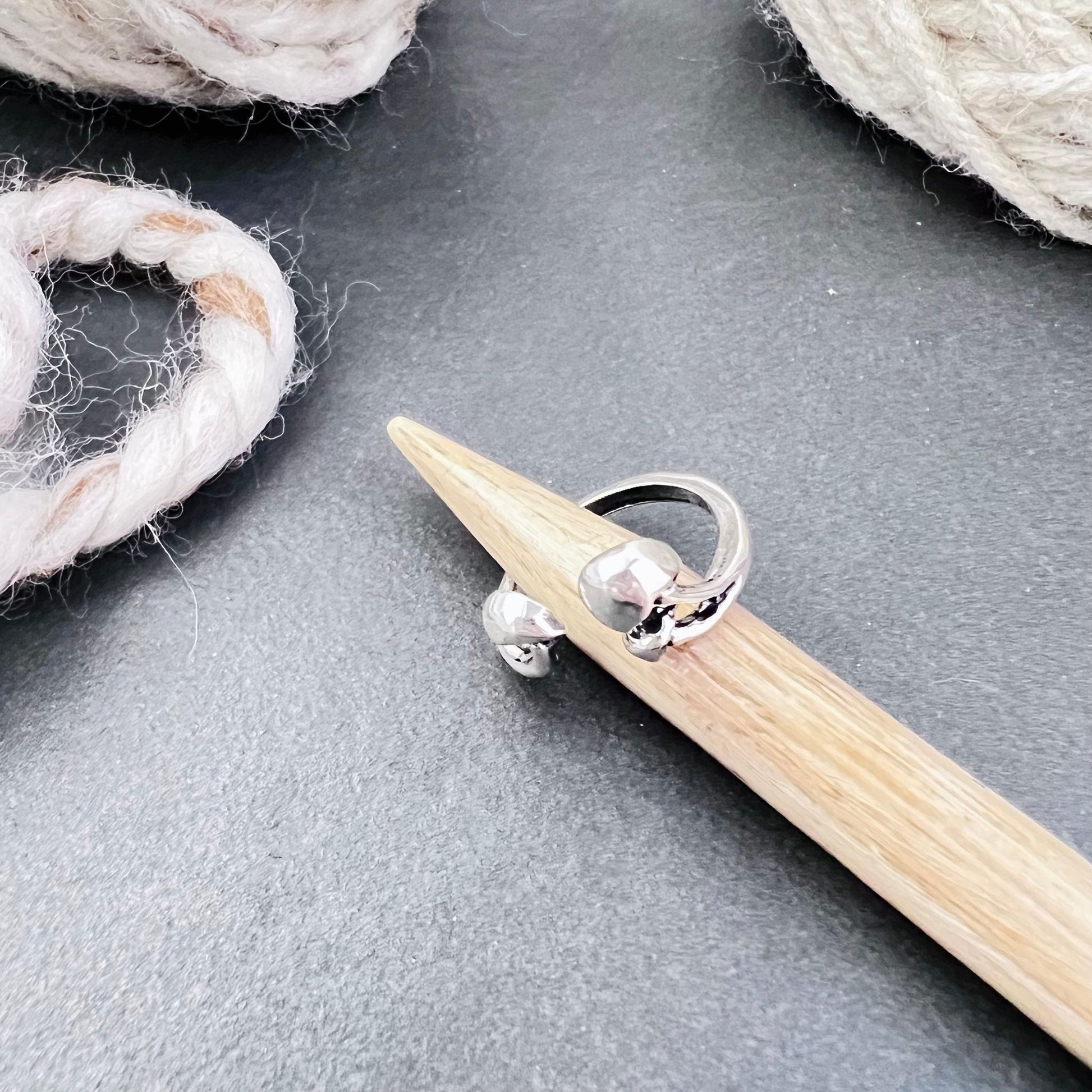 Mushroom Adjustable Tension Ring - The Desert Stream Stitch