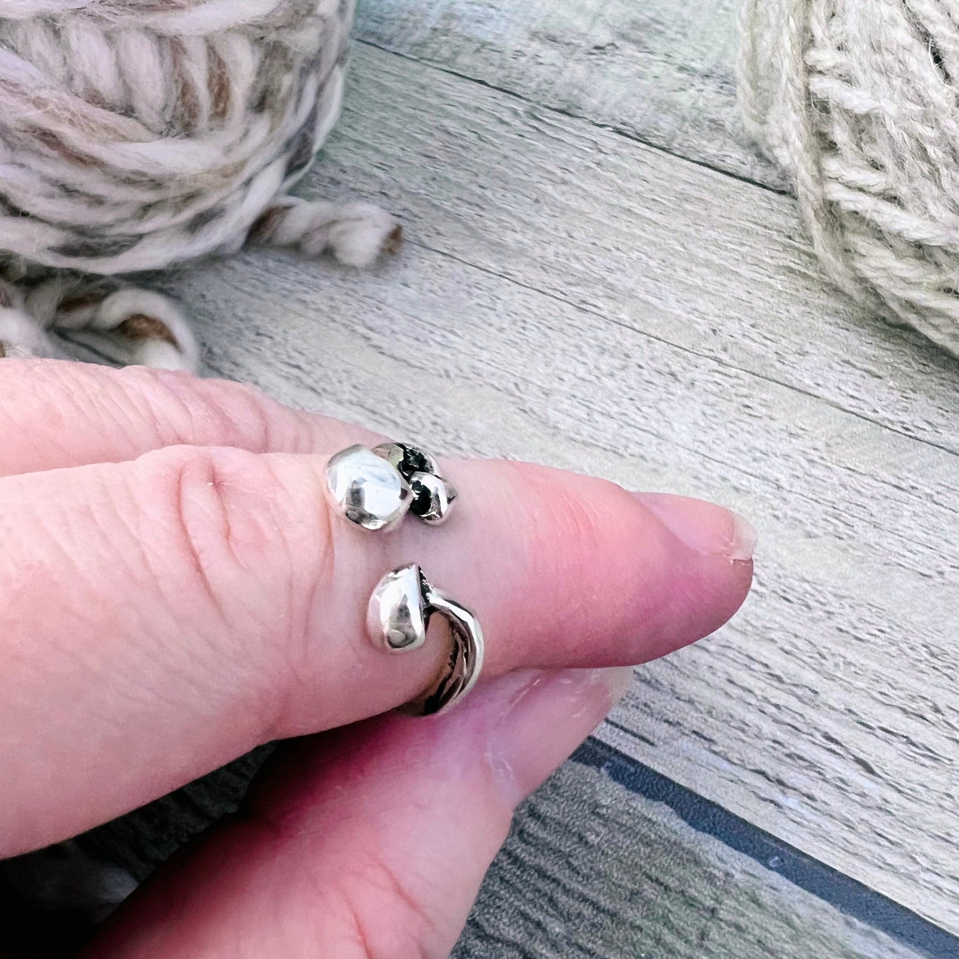 Mushroom Adjustable Tension Ring - The Desert Stream Stitch