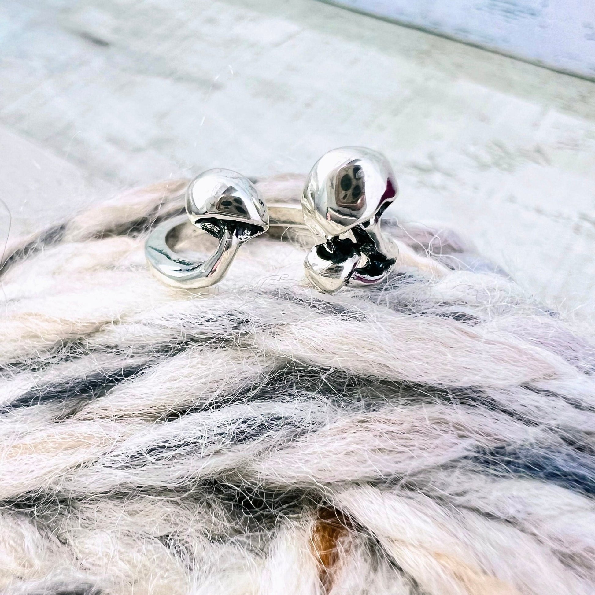 Mushroom Adjustable Tension Ring - The Desert Stream Stitch
