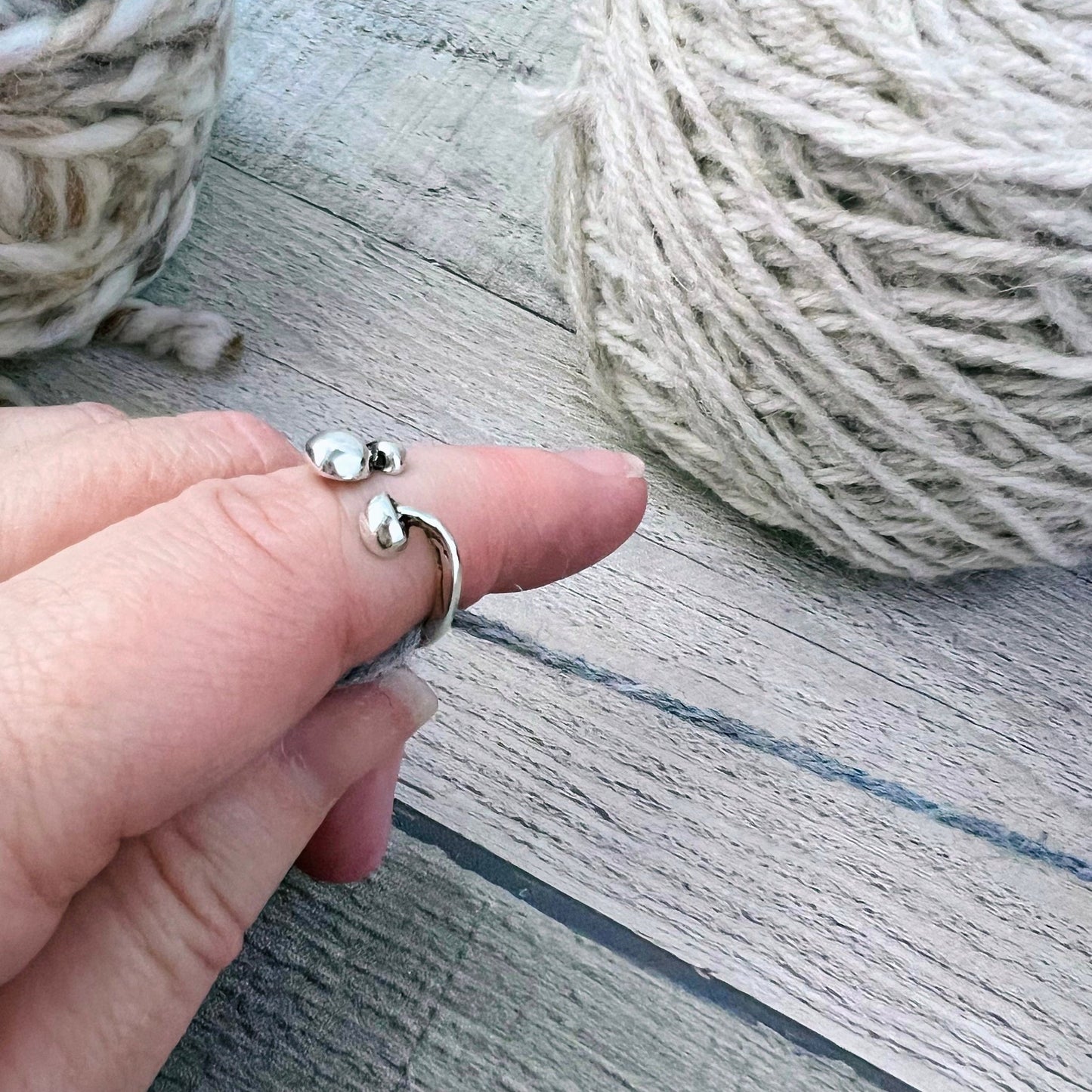 Mushroom Adjustable Tension Ring - The Desert Stream Stitch