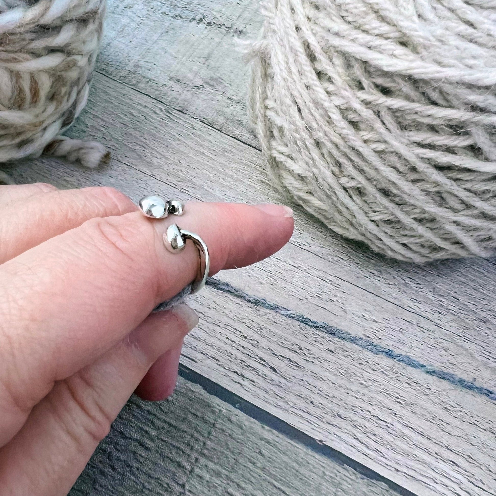 Mushroom Adjustable Tension Ring - The Desert Stream Stitch