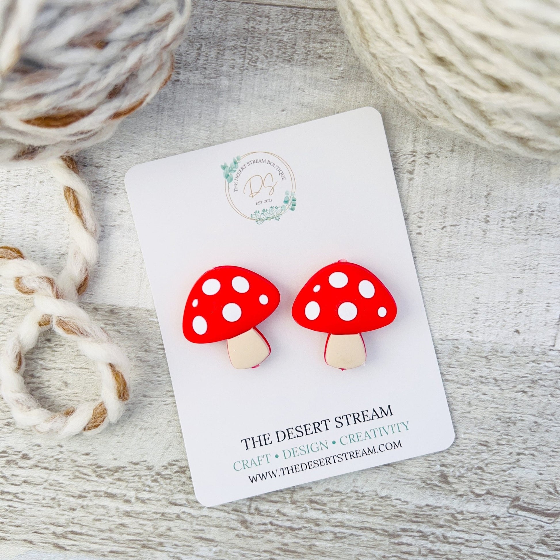 Mushroom Stitch Stoppers Knitting Needle Point Protectors - The Desert Stream Stitch