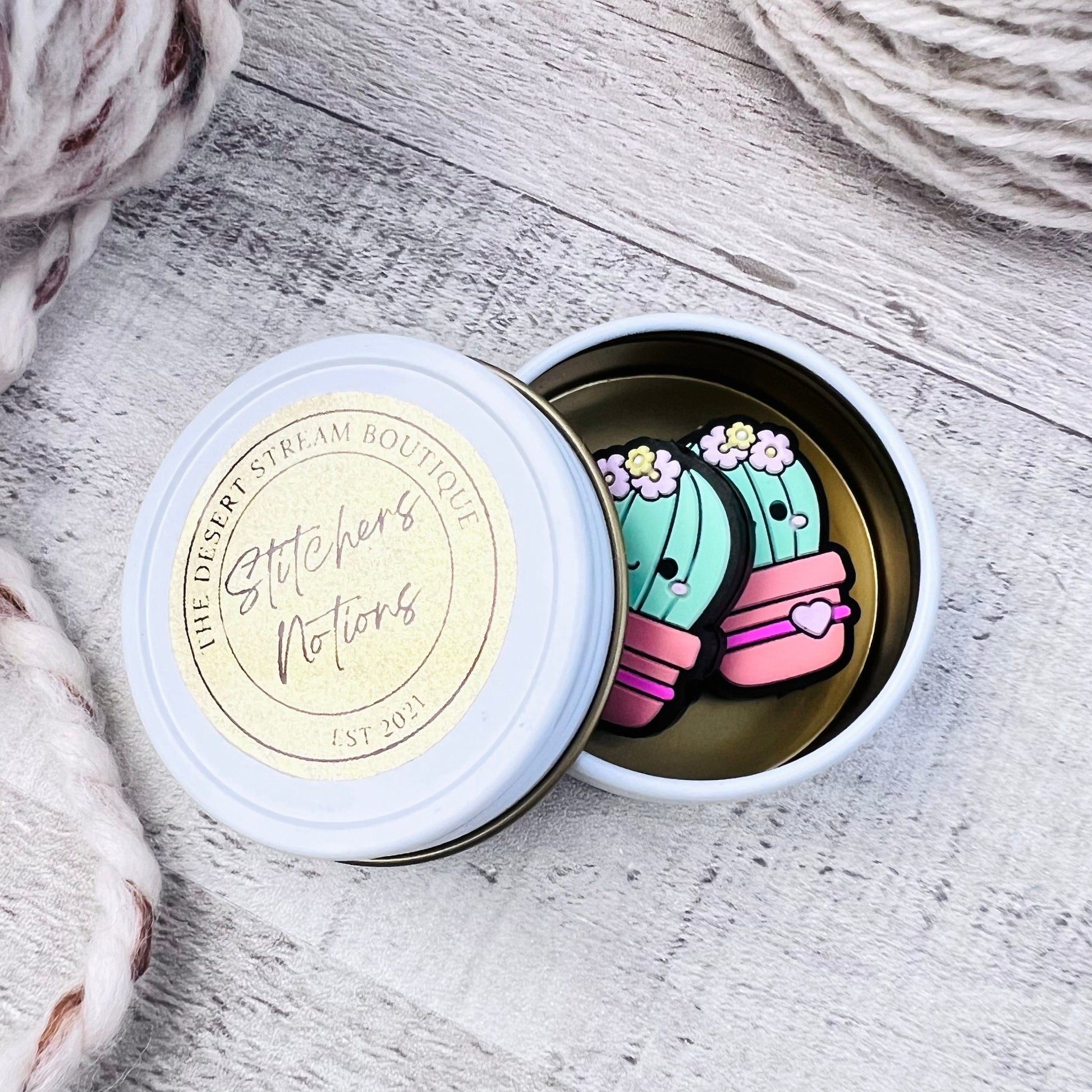 Potted Cactus Stitch Stoppers Knitting Needle Point Protectors - The Desert Stream Stitch