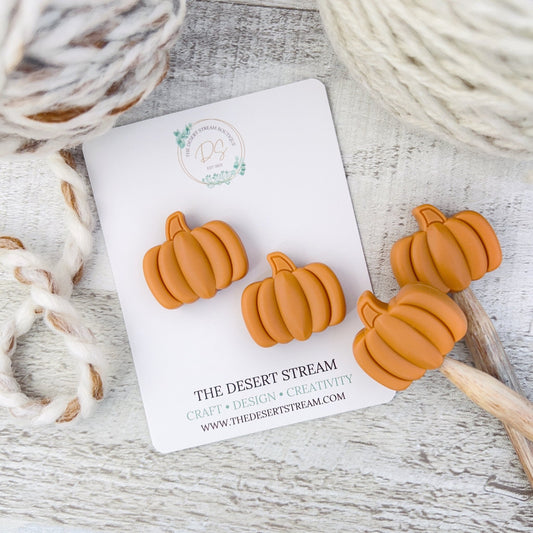 Pumpkin Stitch Stoppers Knitting Needle Point Protectors - The Desert Stream Stitch