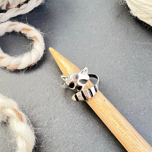Raccoon Adjustable Tension Ring - The Desert Stream Stitch