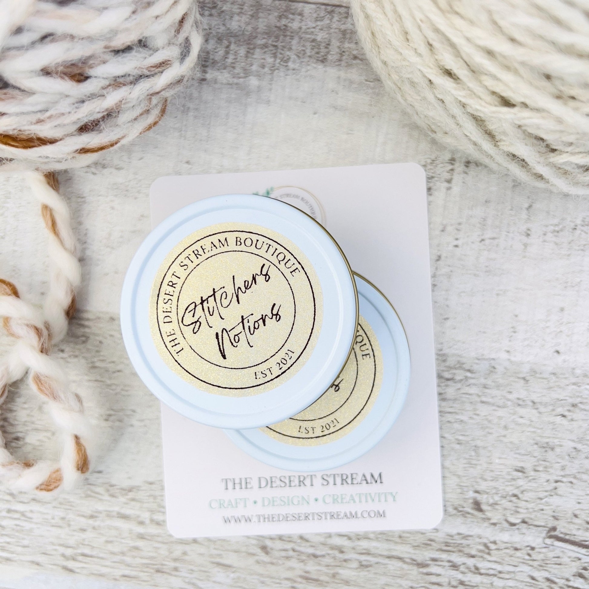 Stitcher's Stash Notions Tin - 1oz. - The Desert Stream Stitch