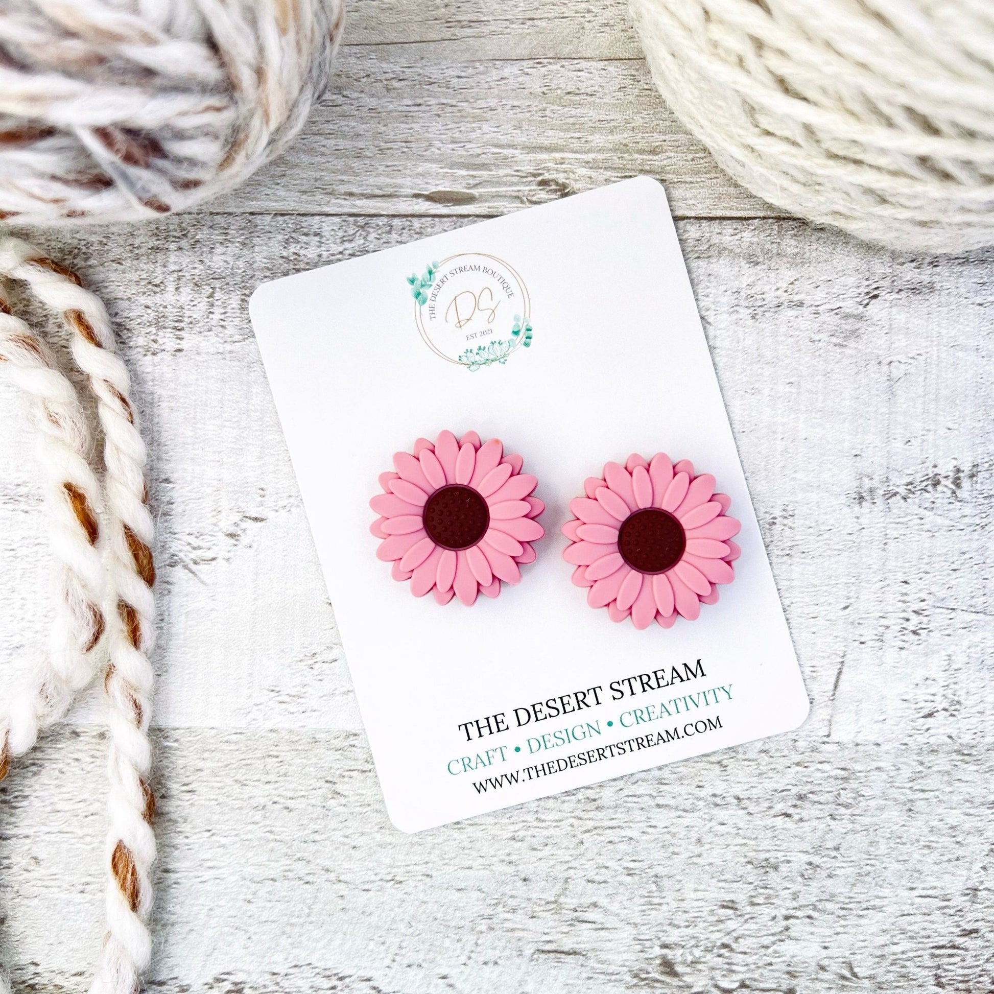 Sunflower Stitch Stoppers Knitting Needle Point Protectors - The Desert Stream Stitch