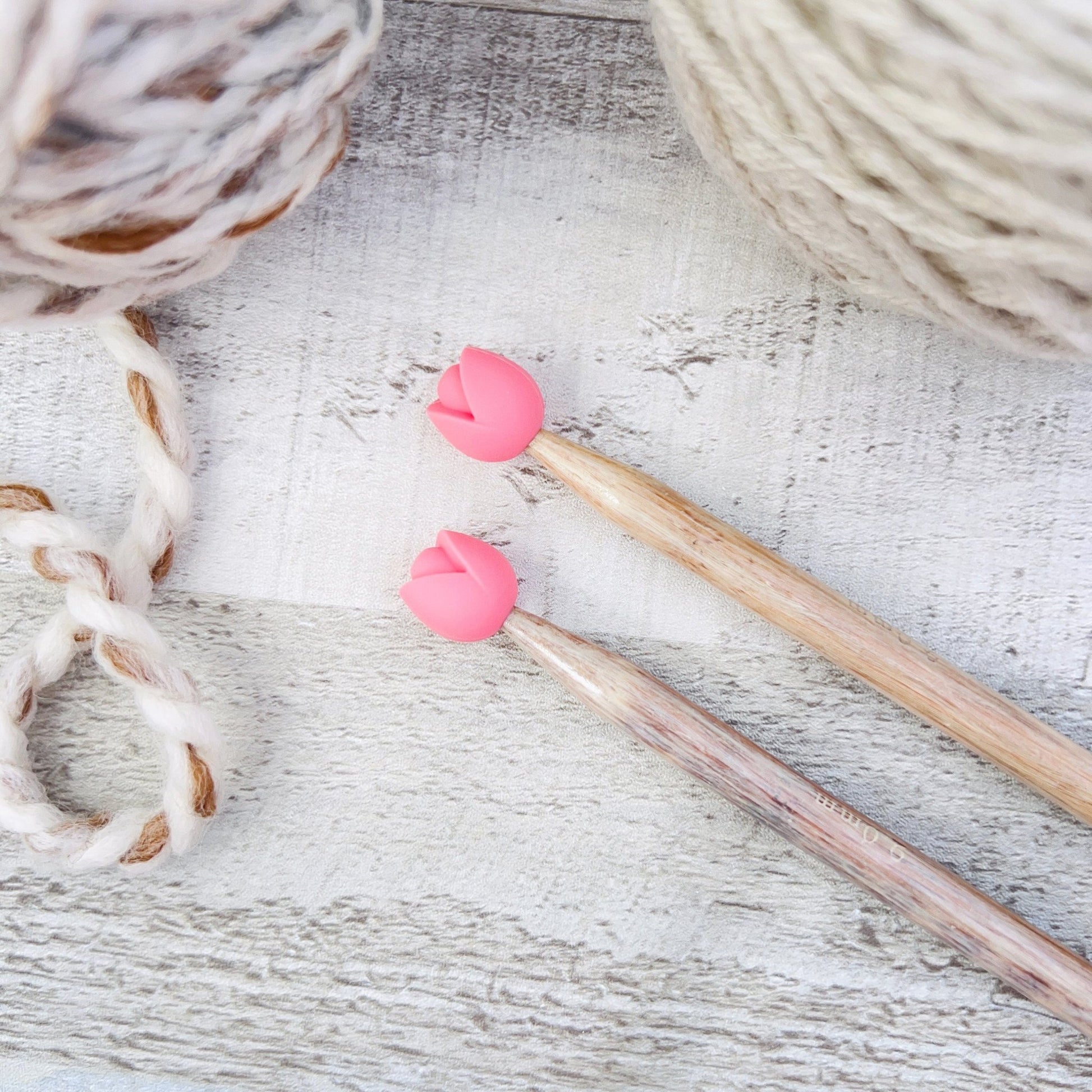 Tulip Stitch Stoppers Knitting Needle Point Protectors - The Desert Stream Stitch